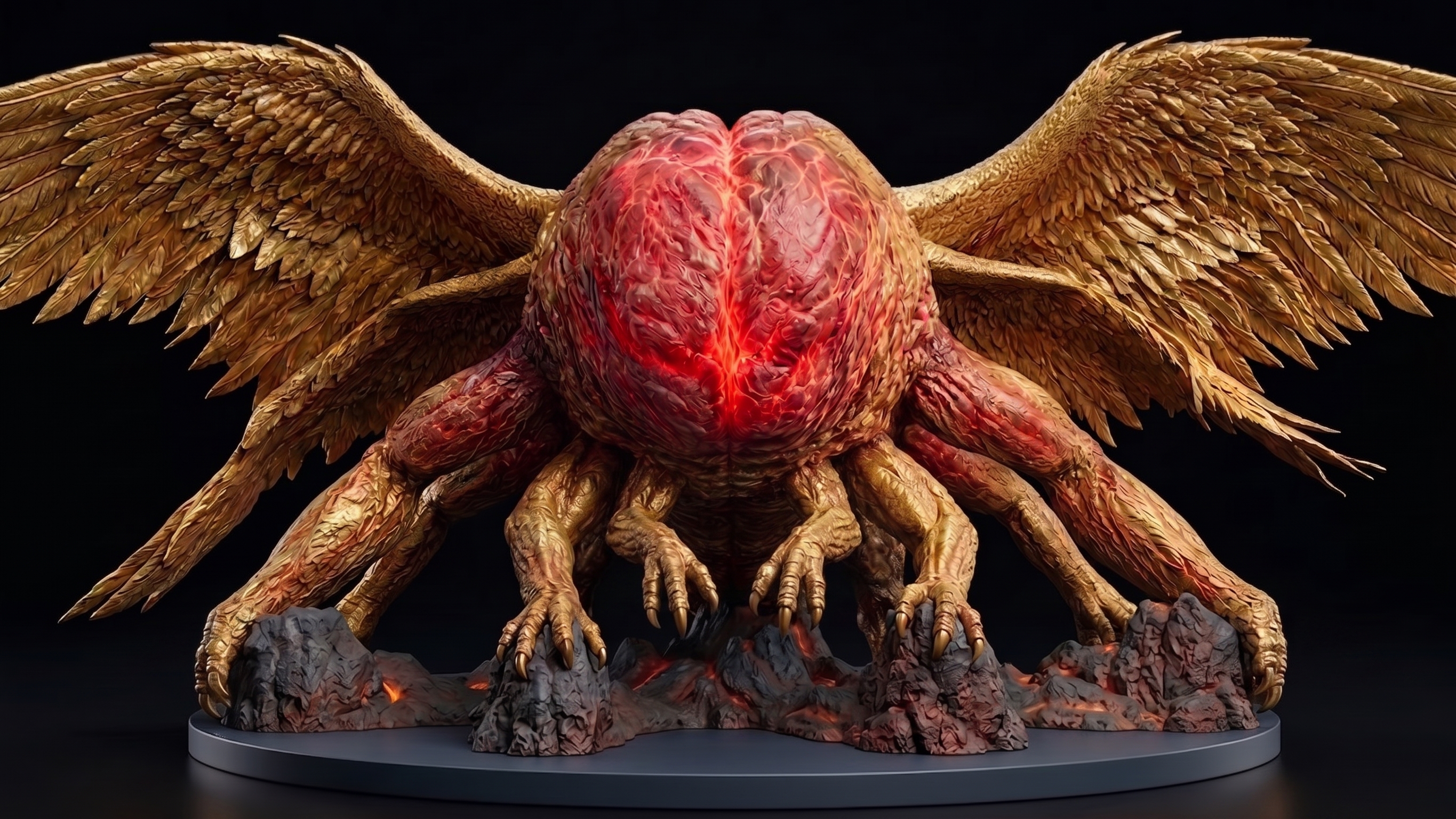 3D printed Di Jiang Mountain Spirit Mythical Sculpture