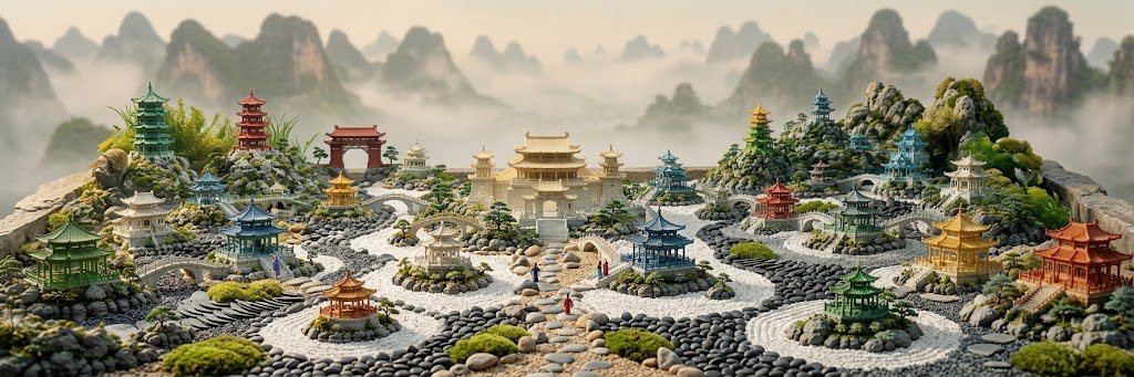 3D printed miniature ancient pavilion for aquarium decoration