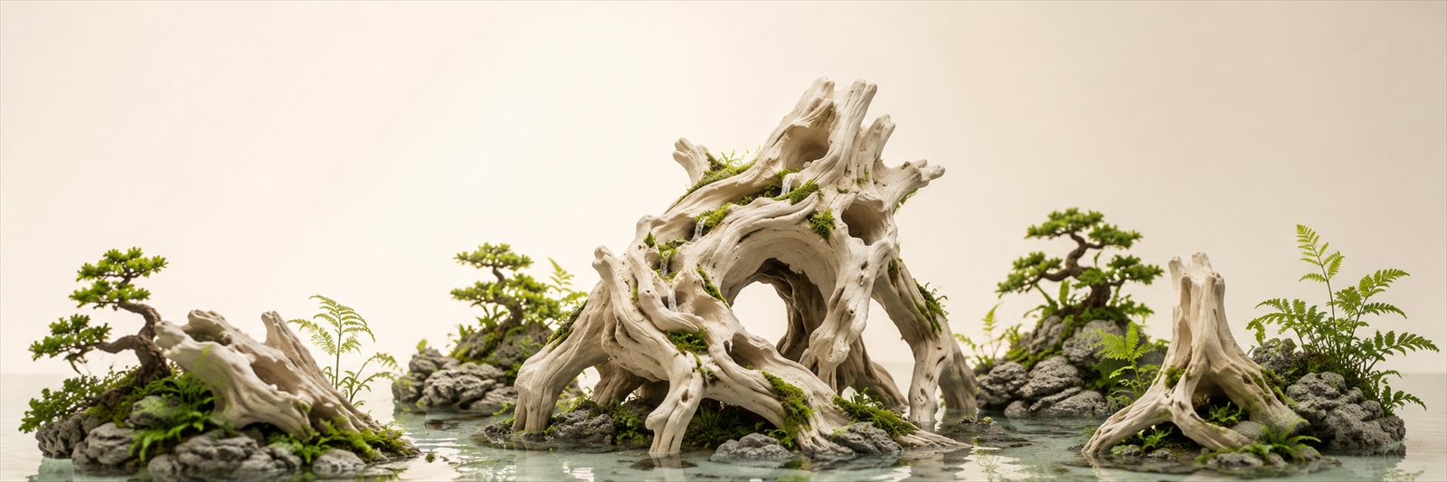 3D printed sunken ruins aquascaping landscape