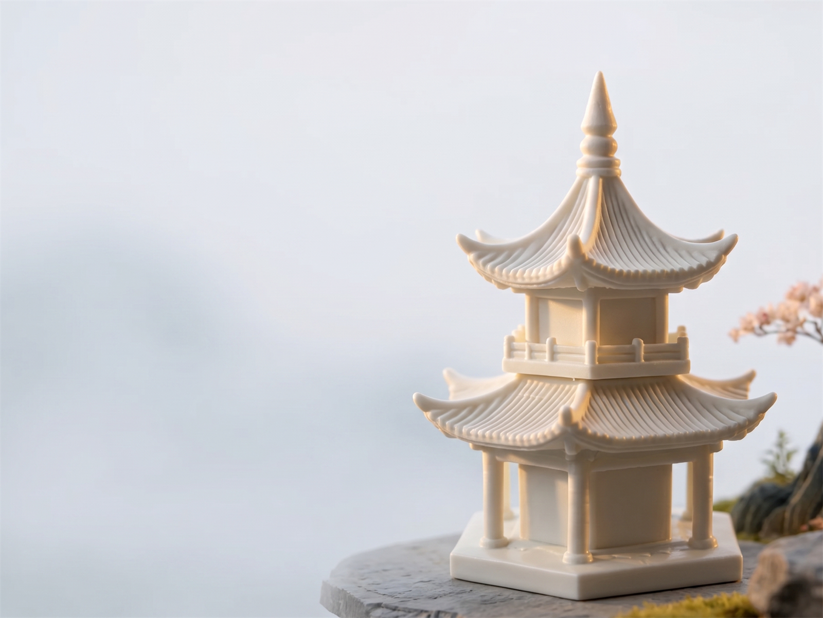 Custom 3D printed ancient architecture miniature for aquarium