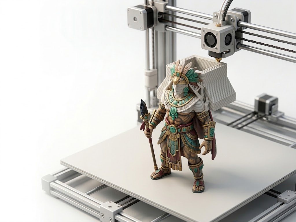 Custom 3D printed character and pet sculptures for aquarium