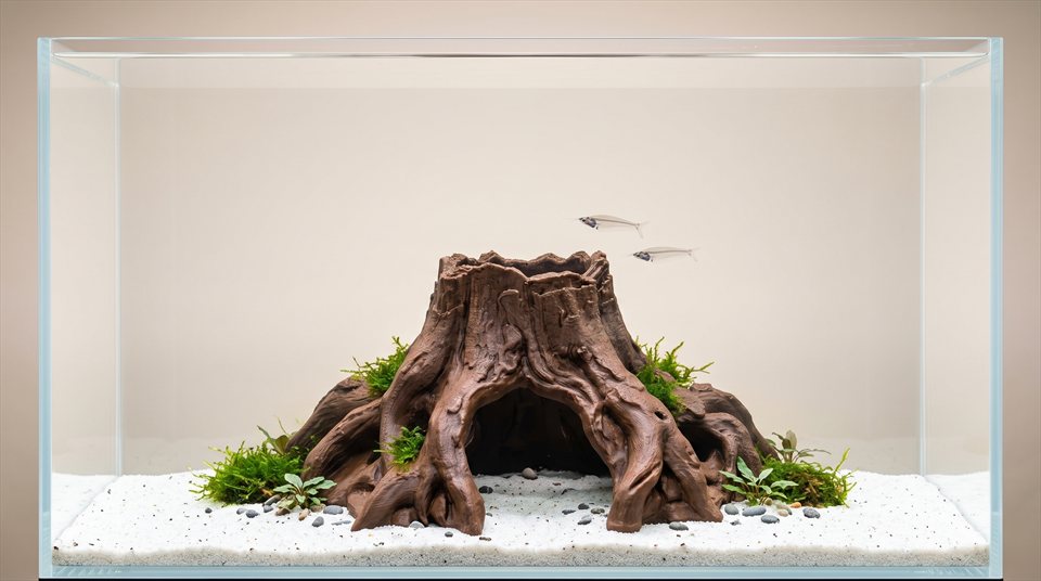 3D printed Twisted Burl Root Shelter mangrove fry cave