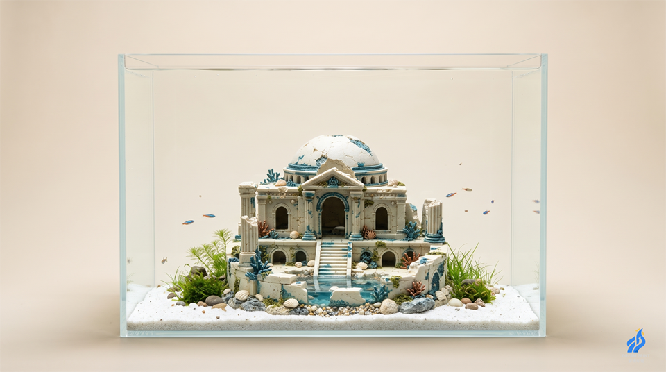 3D printed Submerged Temple Gateway aquascape decor