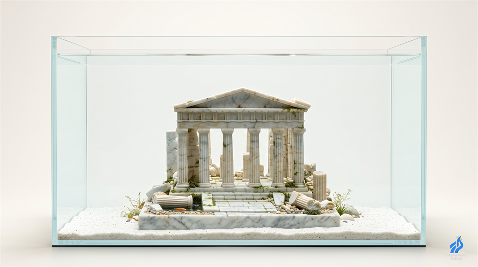 3D printed Lost Civilization Monolith sanctuary pillar in fish tank
